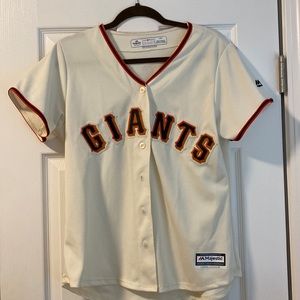 Majestic cream Giants jersey